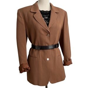 JH Collectibles Academia Brown Three Button Boyfriend Blazer/Jacket Size 12